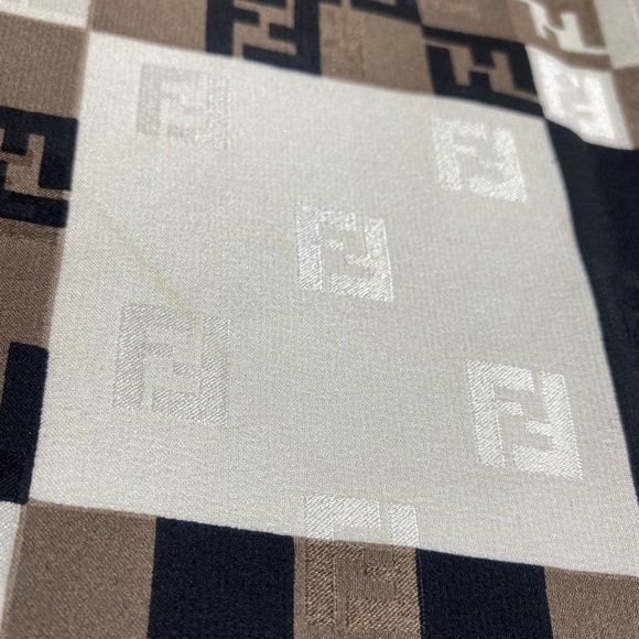FENDI Logo Cube Print Vintage Scarf - Picture 10 of 15